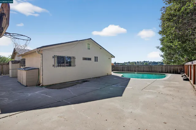 a view of backyard and tree