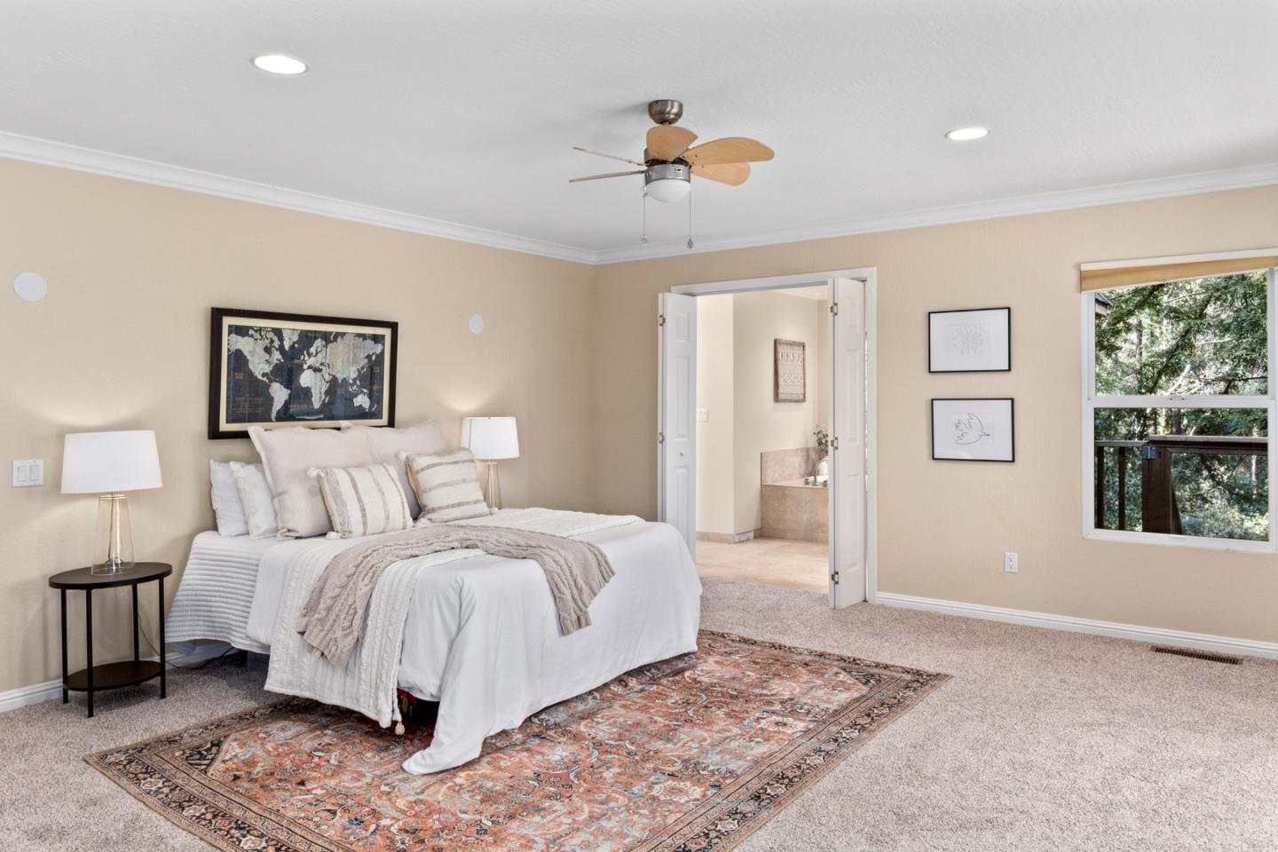 394 Summit Road Watsonville, CA 95076 - Photo 13 of 26 a bedroom with a large bed and a window