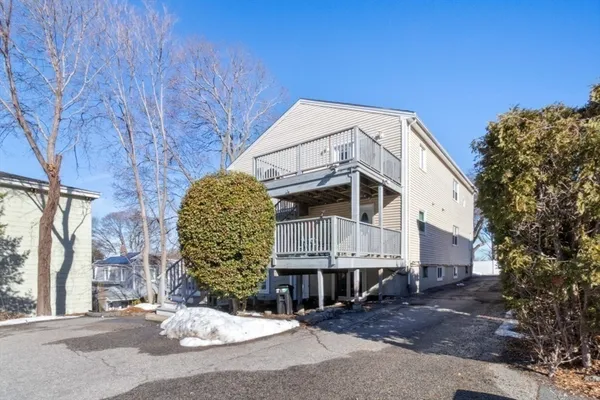 a view of a house with a balcony