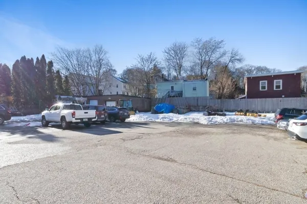 a view of street with a house
