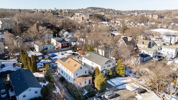 an aerial view of a city