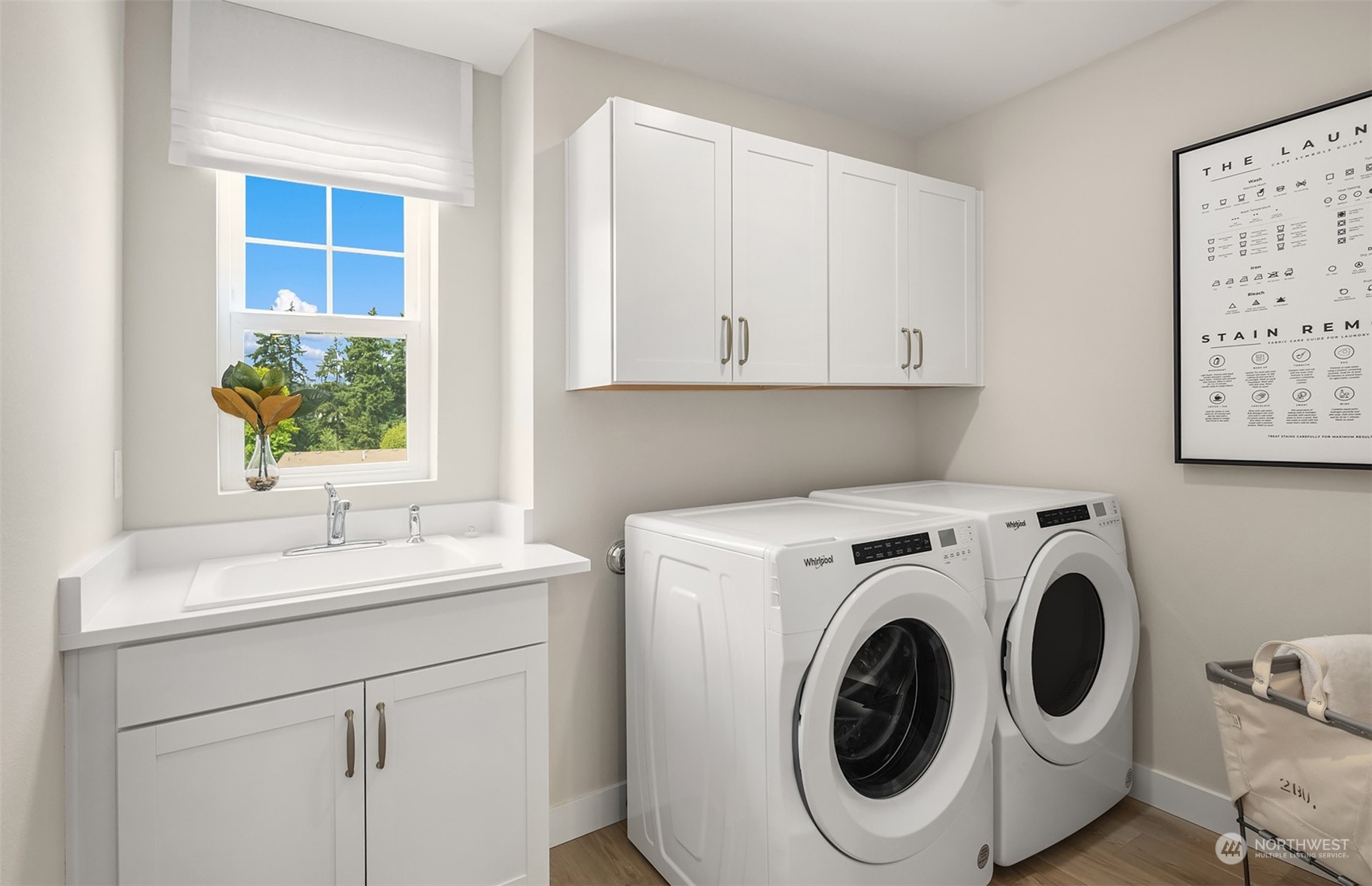 9017 Northeast 203rd Street, Unit D Bothell, WA 98021 - Photo 15 of 18 a utility room with dryer and washer