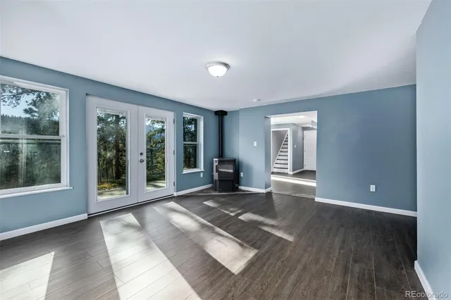 a view of room with window and closet