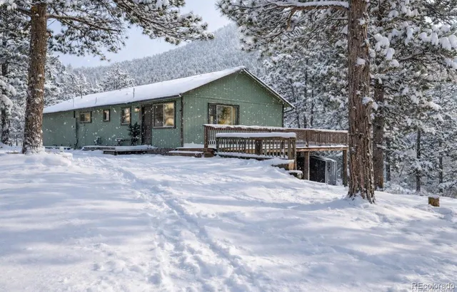 a view of a tree with a house