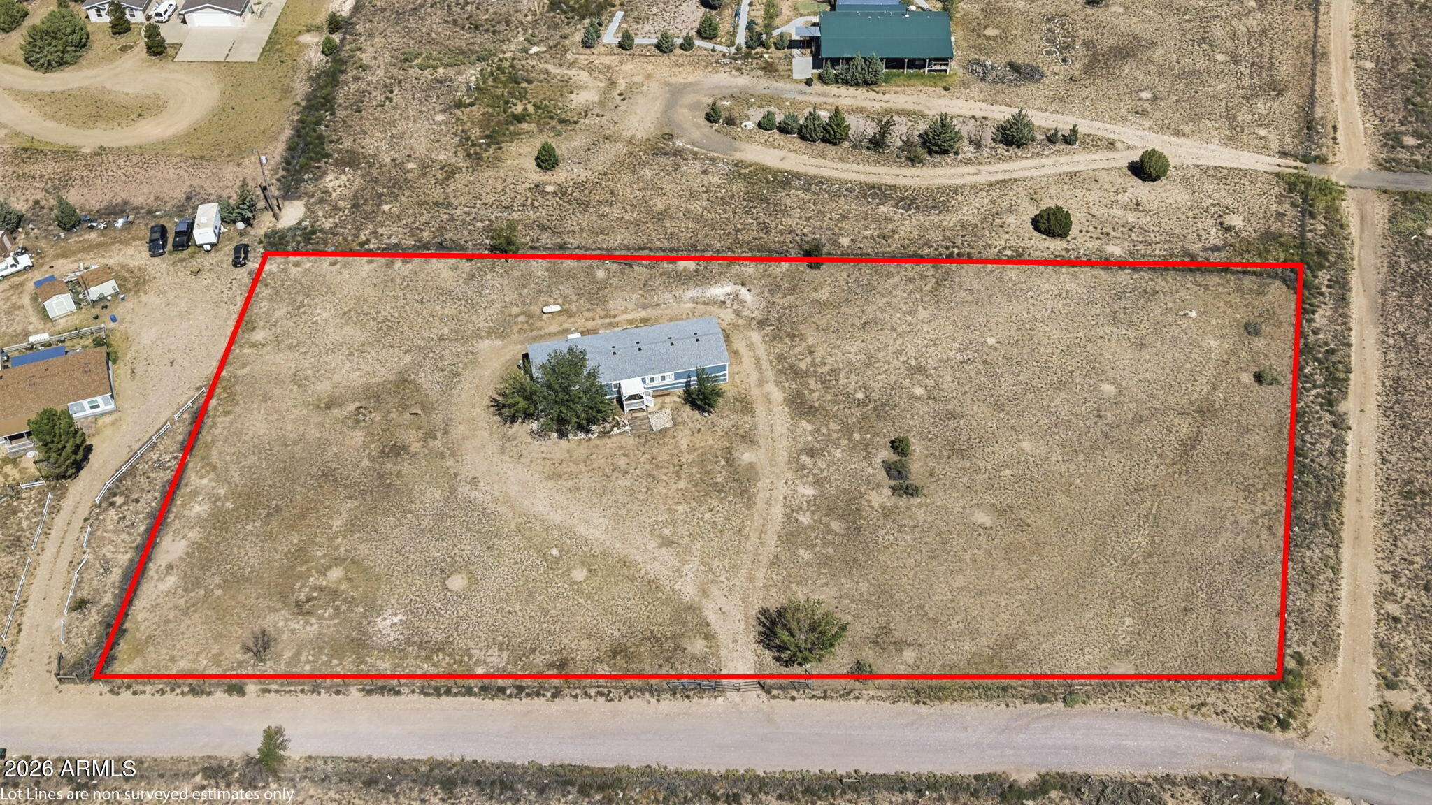 320 East Verde Ranch Road Paulden, AZ 86334 - Photo 40 of 43 Birds Eye Lot Line