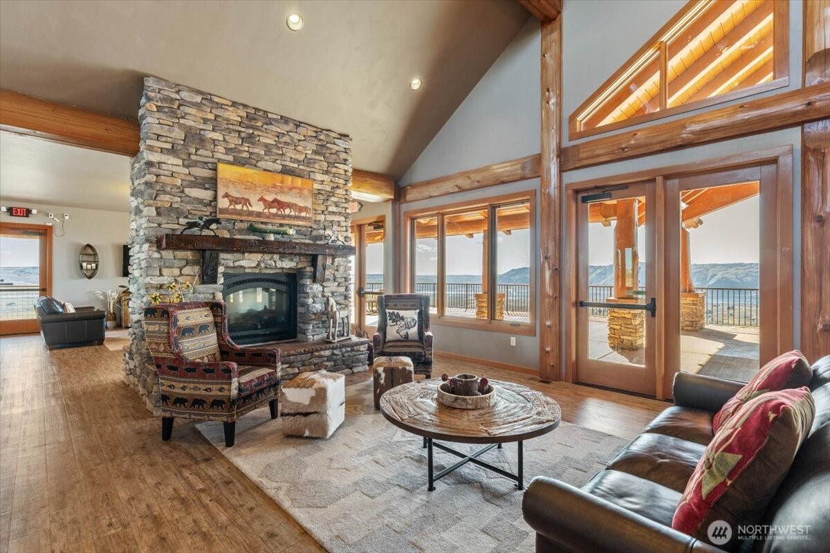 420 Plata Road Brewster, WA 98812 - Photo 34 of 36 a living room with furniture and a fireplace