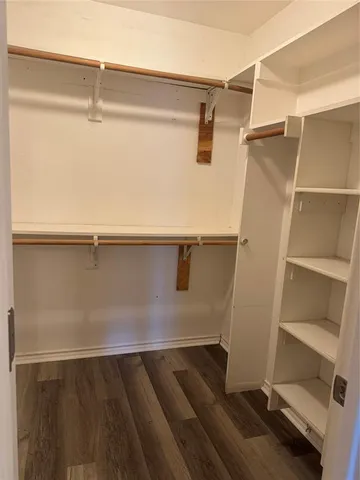 a close view of closet