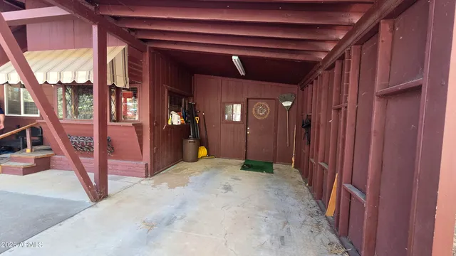 a view of an front door