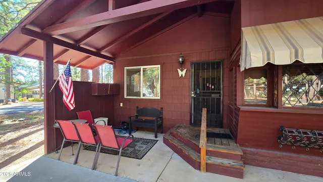 a outdoor space with chairs