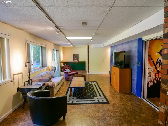 a view of room with gym equipment