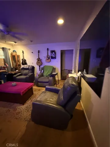 a view of a room with music instruments