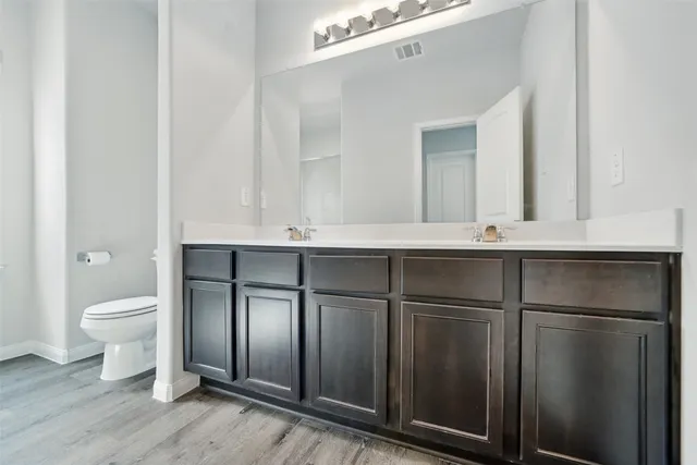 a bathroom with a toilet