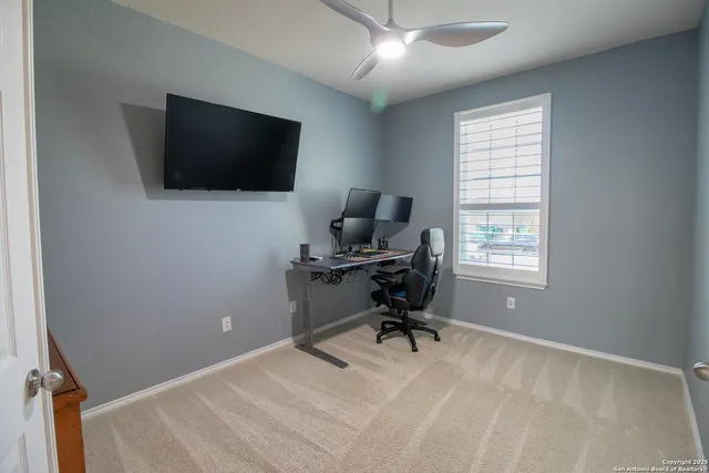 a view of a workspace with a window