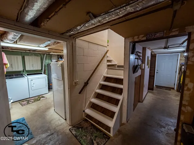 a view of storage and utility room