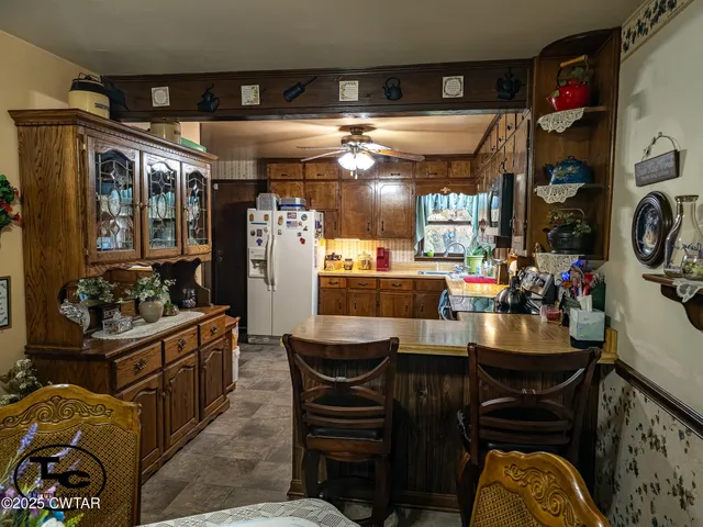 a view of a lake with a large trees