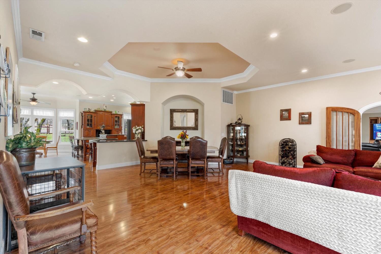 2661 Oak Ln Drive Rescue, CA 95672 - Photo 21 of 69 a living room with fireplace furniture and a wooden floor