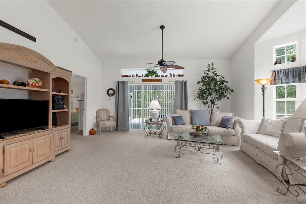 9426 Mississippi Run Weeki Wachee, FL 34613 - Photo 5 of 31 a living room with furniture and a flat screen tv