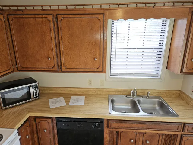 an empty room with sliding door