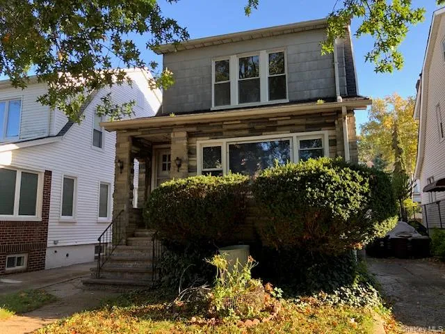 a front view of a house