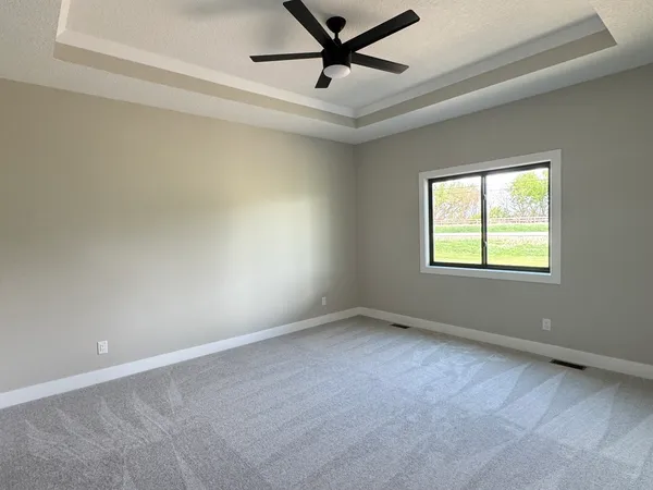 an empty room with a window