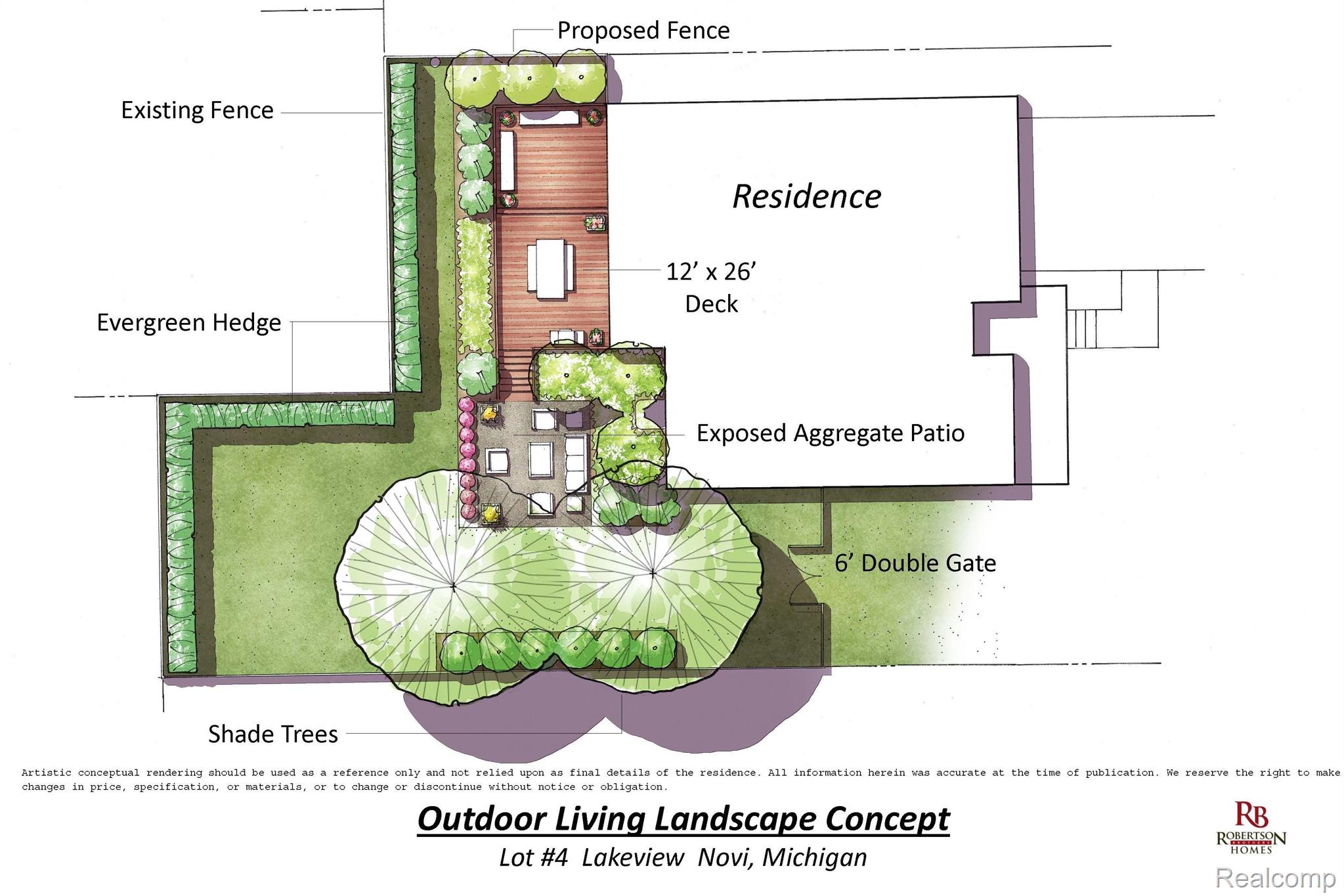 2260 Old Novi Road, Unit 4 Novi, MI 48377 - Photo 23 of 39 Landscape plan for rear yard