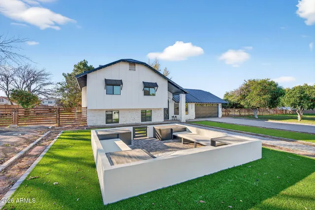 a picture of a bench in a white building