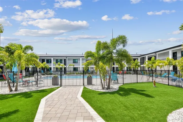 a view of outdoor space yard swimming pool and porch