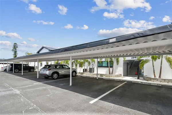 a view of a city with tall buildings in the background