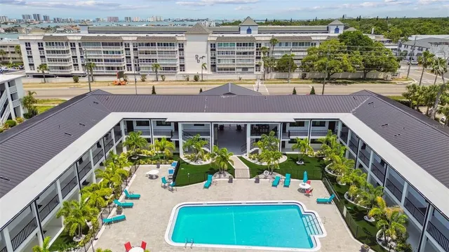 a view of a city and an ocean view