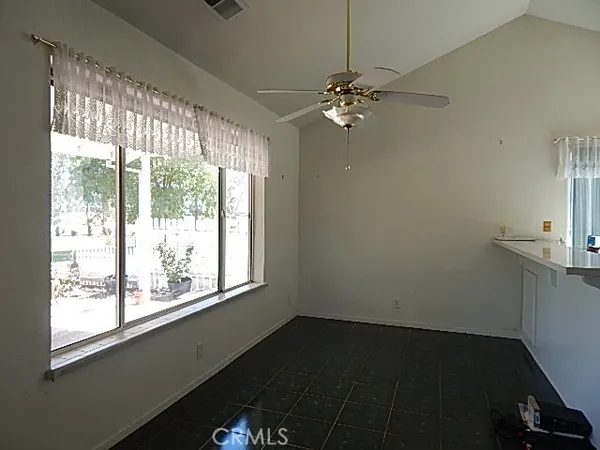a view of a livingroom with a window