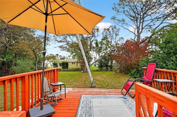 a view of outdoor space with garden and entertaining space