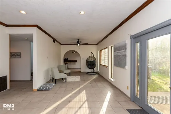 a very nice looking room with a large window