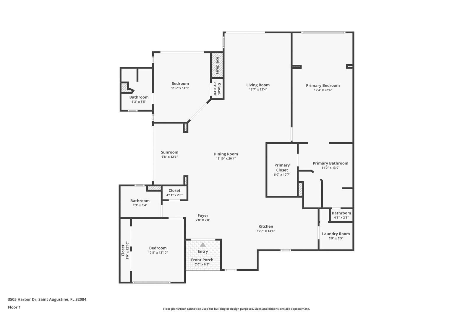 3505 Harbor Drive St. Augustine, FL 32084 - Photo 55 of 55 a picture of floor plan