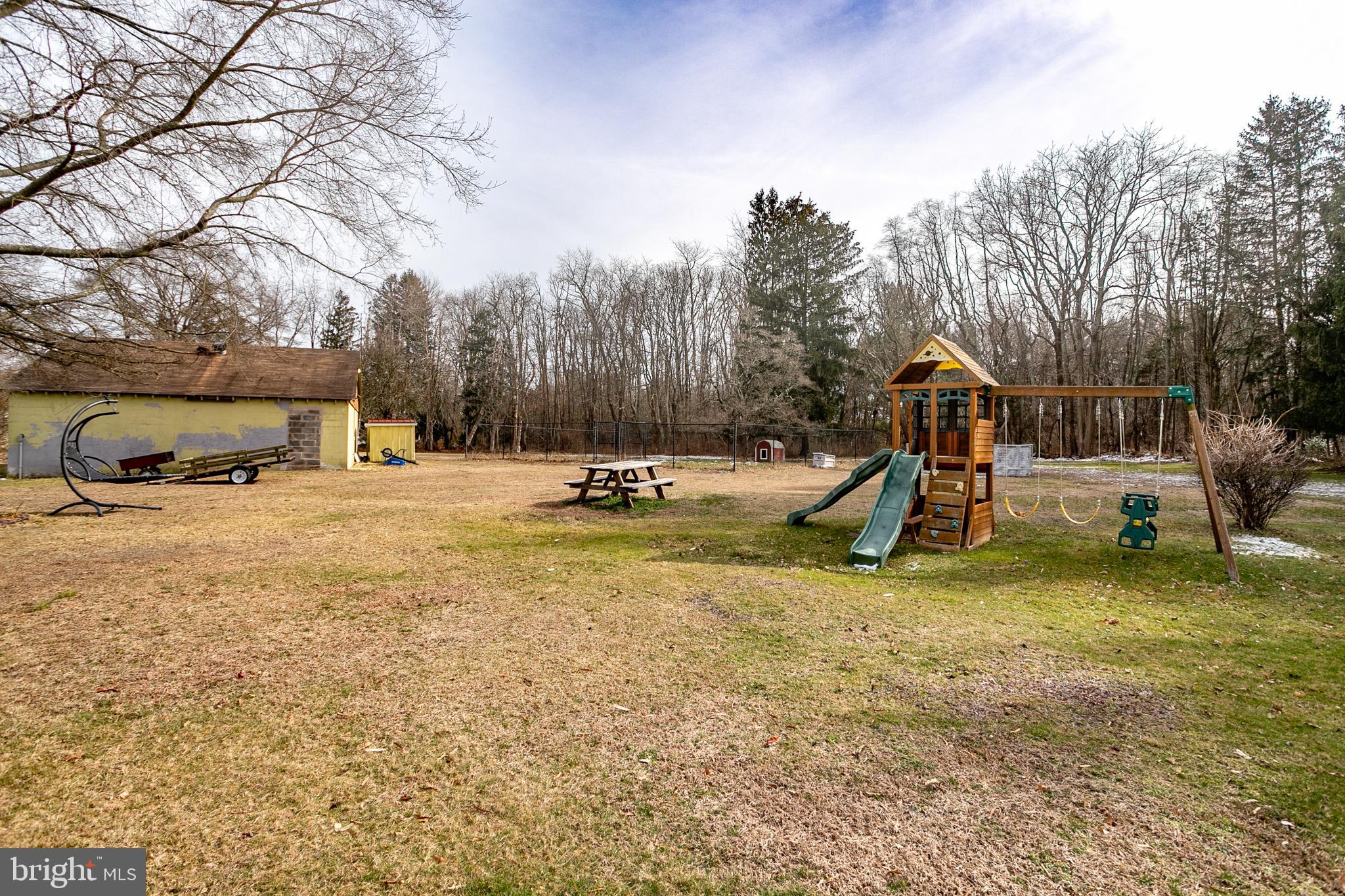 146 Wrightstown Cookstown Road Cookstown, NJ 08511 - Photo 36 of 40 Swing set play area with picnic table