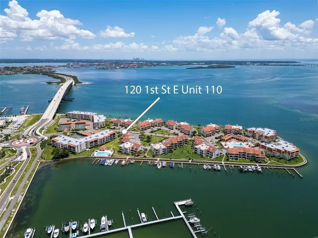 a view of a lake with a big yard