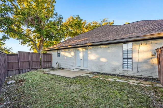 a backyard of a house