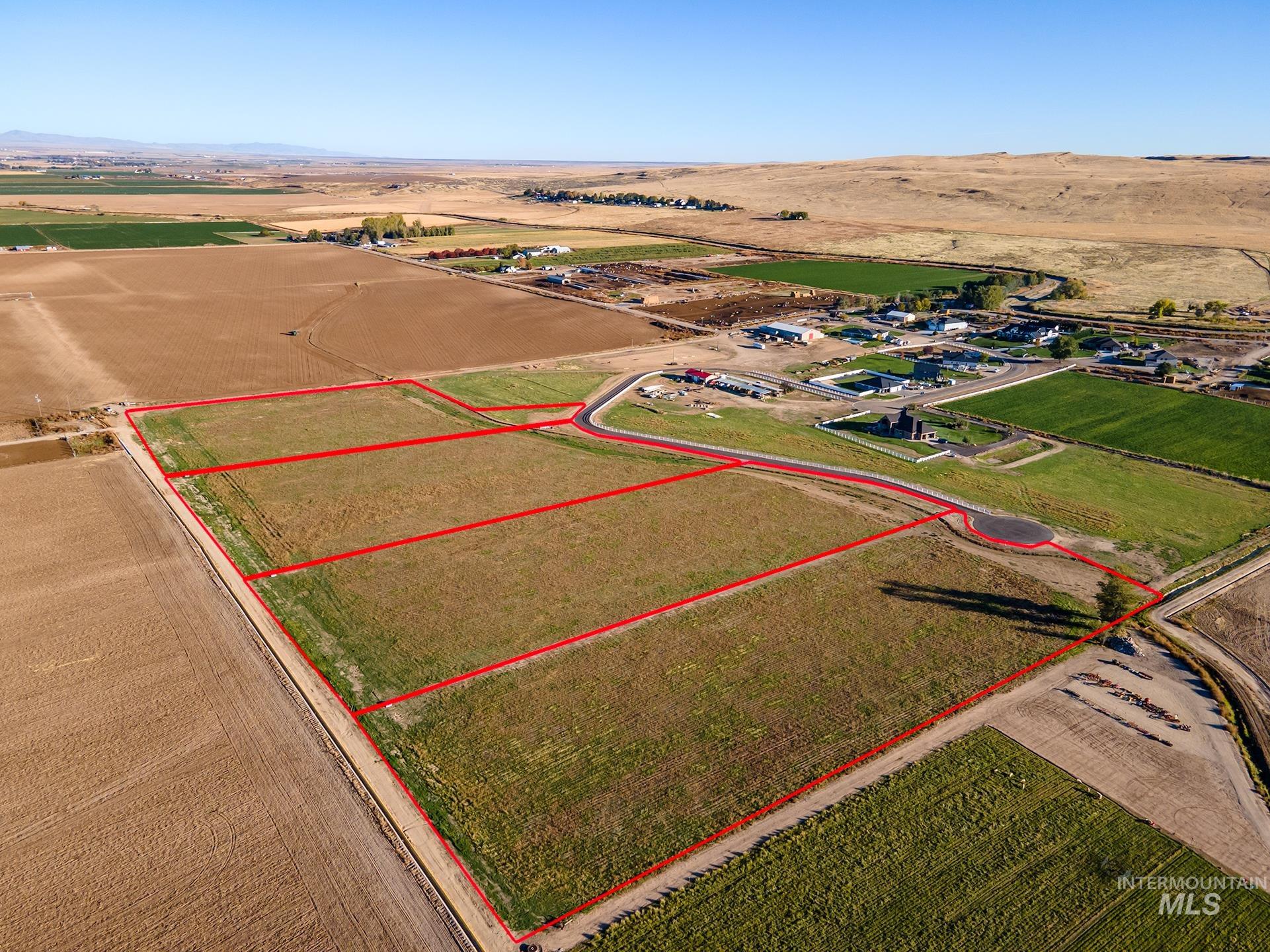 4276 West Mockingjay Kuna, ID 83634 - Photo 2 of 35 Overview of rural landscape with property boundaries highlighted and farmland