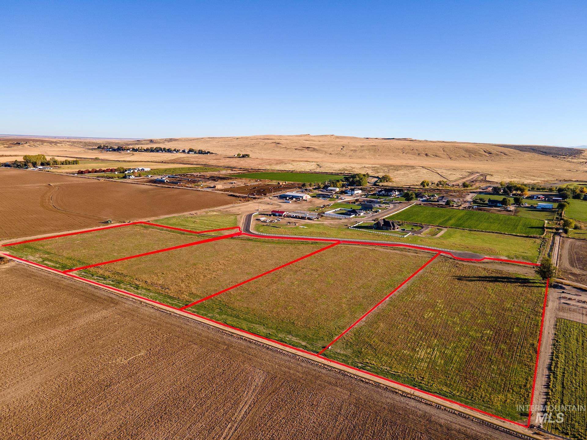 4276 West Mockingjay Kuna, ID 83634 - Photo 5 of 35 Aerial view of sparsely populated area featuring property boundaries highlighted