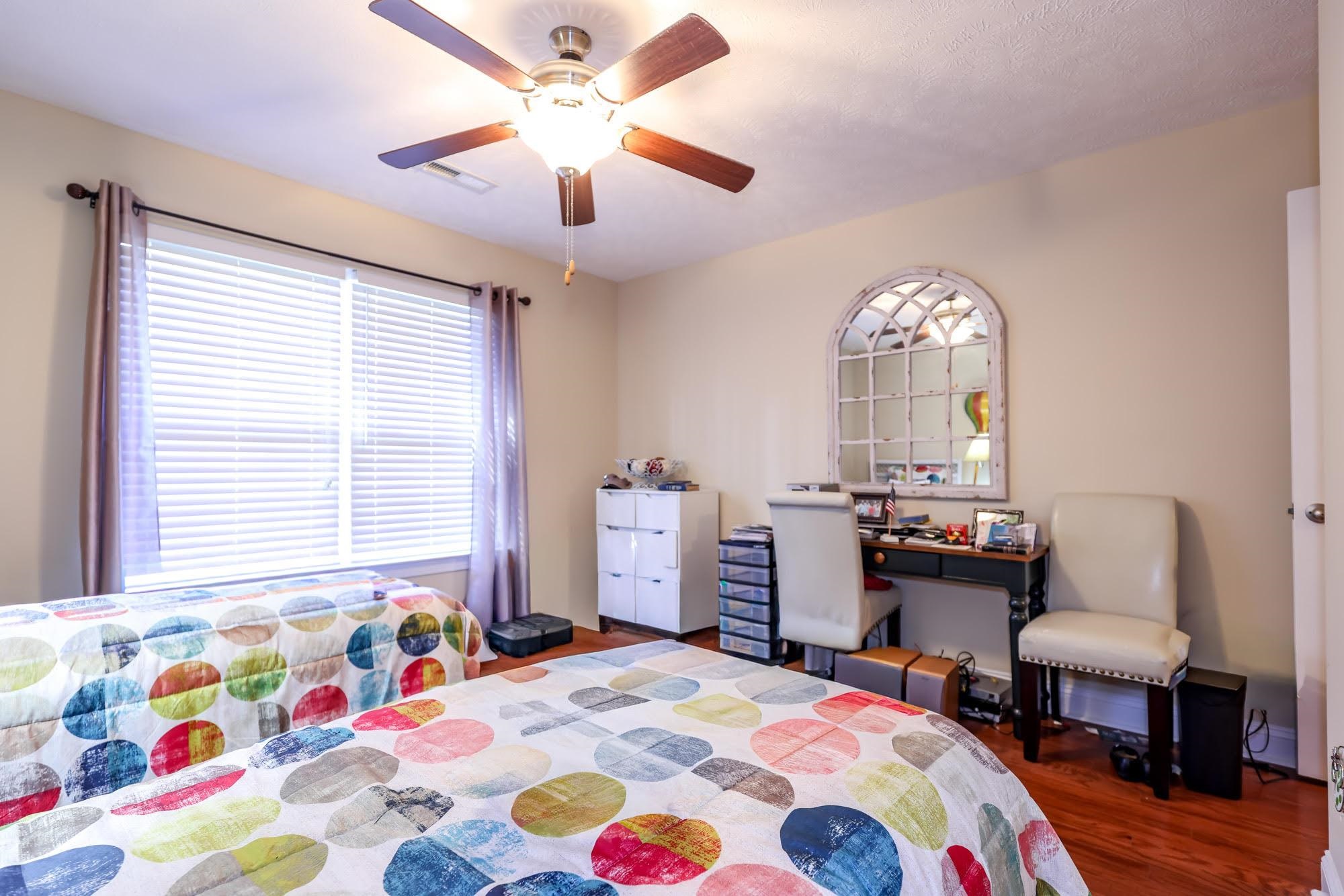 147 Quail Hollow Road Myrtle Beach, SC 29579 - Photo 14 of 35 Bedroom featuring ceiling fan and wood finished floors
