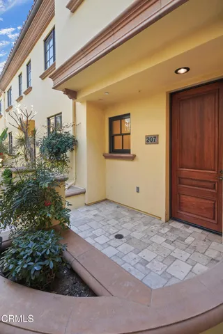 front view of a building with a street