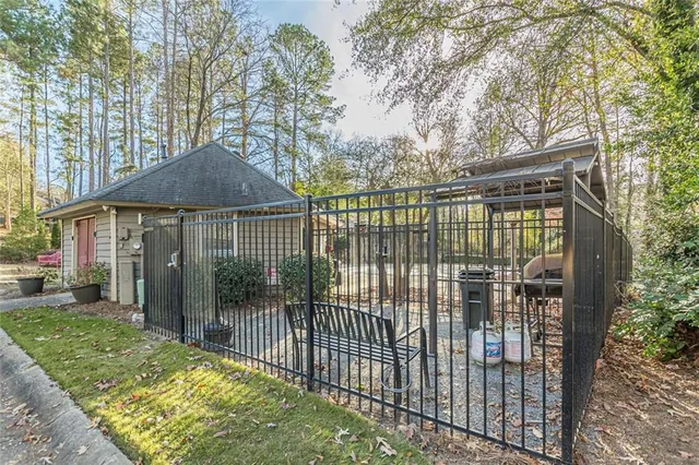 a house view with a garden space
