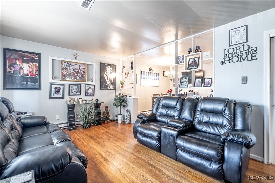 5316 Germain Road Richmond, VA 23224 - Photo 2 of 20 Living room featuring wood-type flooring