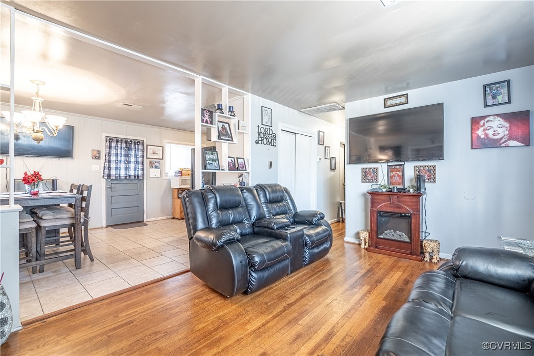5316 Germain Road Richmond, VA 23224 - Photo 4 of 20 Living room with hardwood / wood-style flooring an