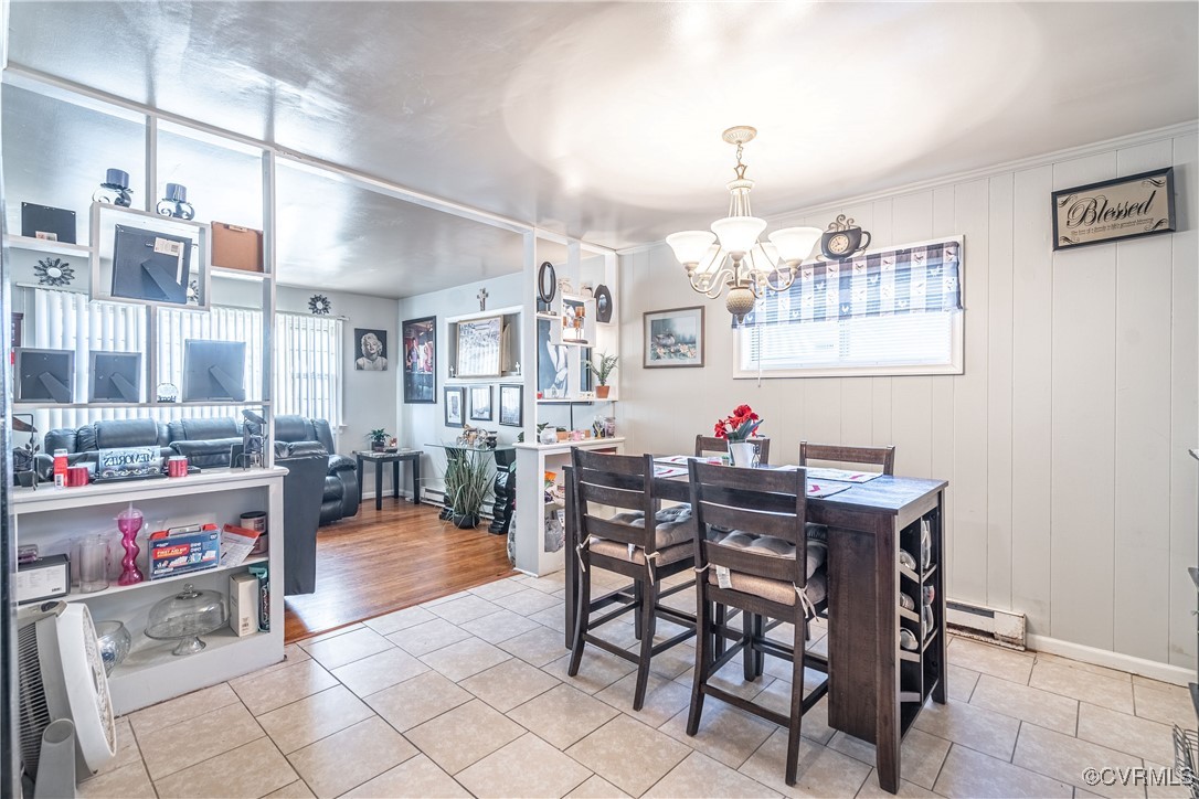 5316 Germain Road Richmond, VA 23224 - Photo 6 of 20 Dining area with a baseboard radiator, an inviting