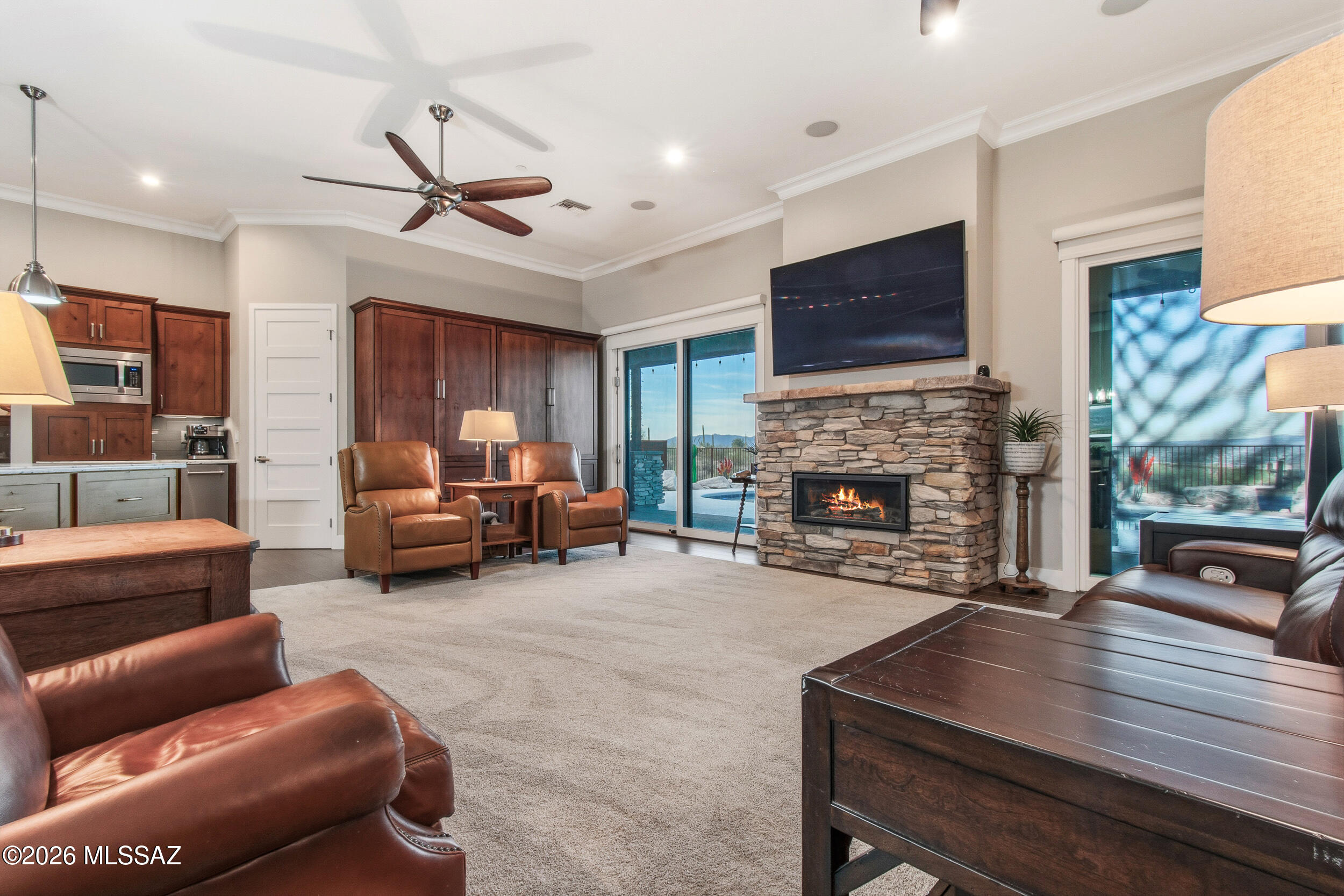 5790 North Abington Road Tucson, AZ 85743 - Photo 21 of 52 living room off of kitchen