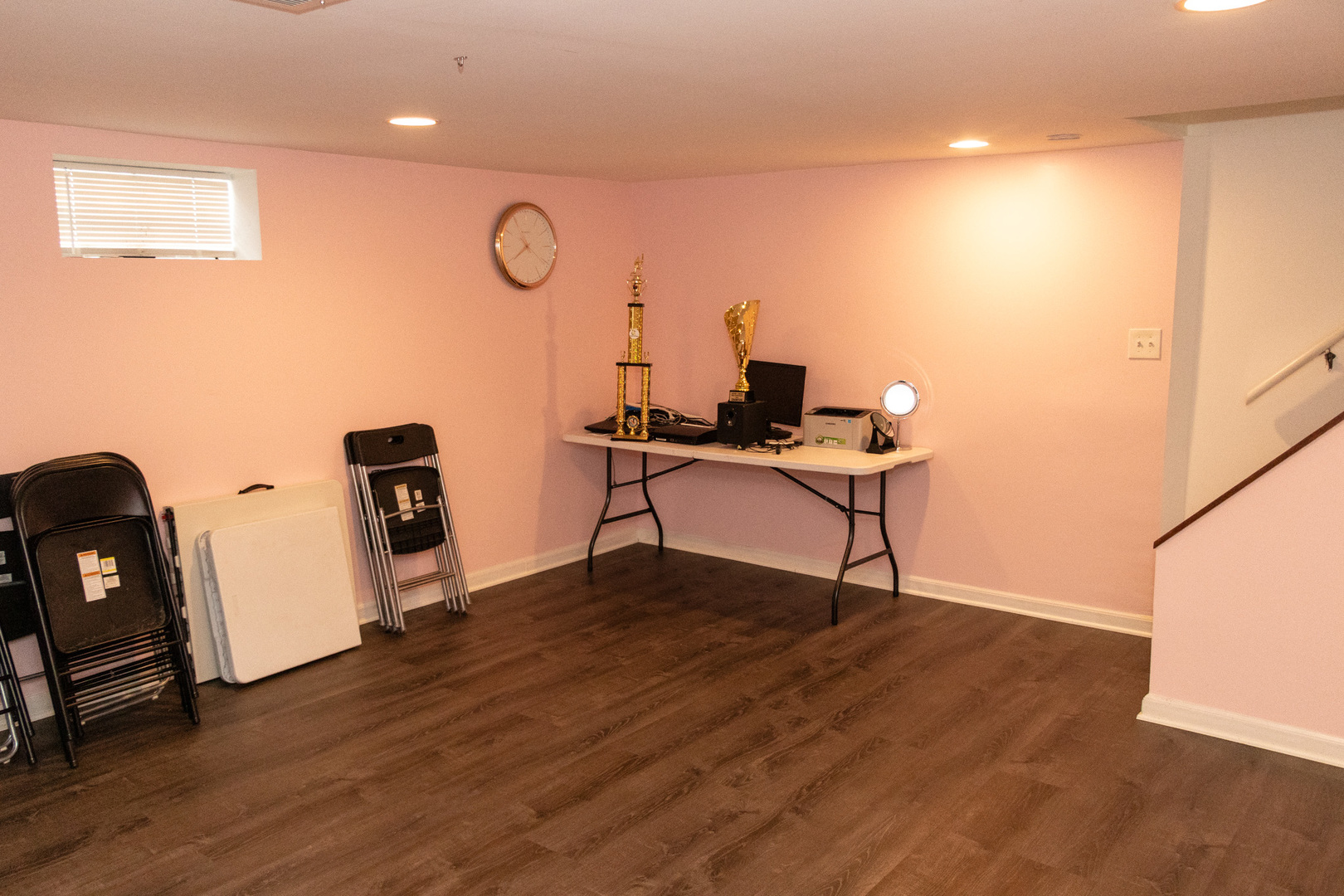 1488 Willow Avenue Des Plaines, IL 60016 - Photo 19 of 25 a view of a workspace with furniture and wooden floor