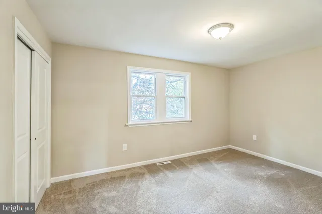 an empty room with a window