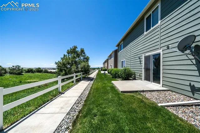 a house view with a garden