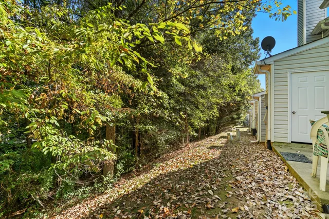 a view of a backyard