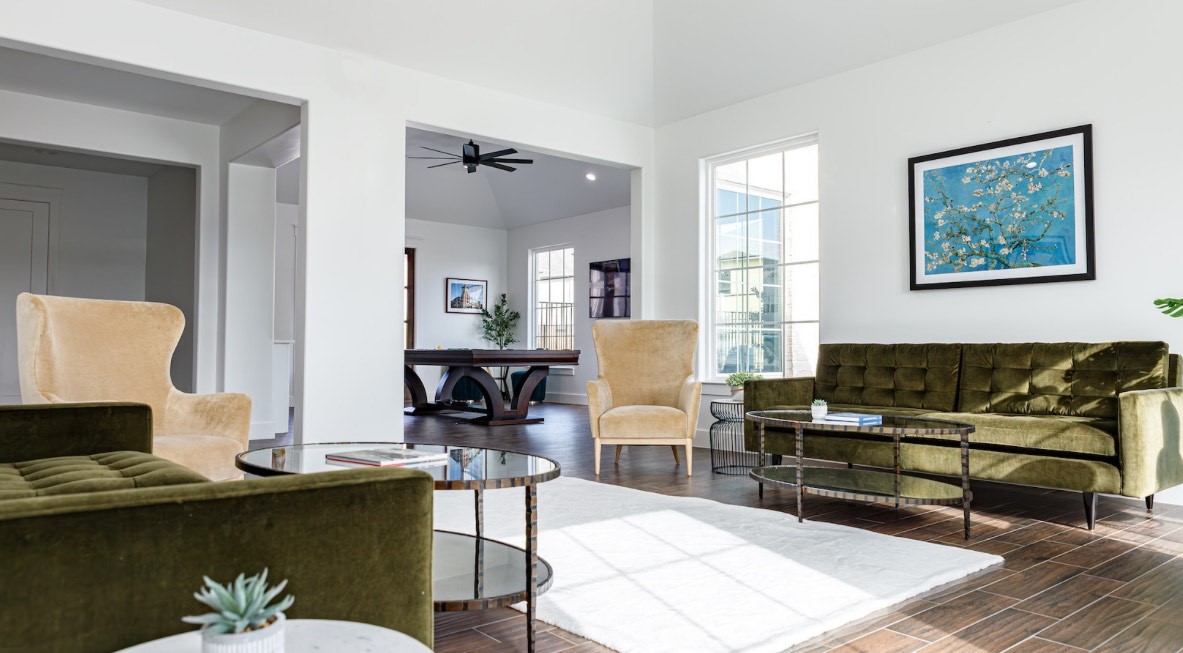 9910 Kilkenny Street Rosharon, TX 77583 - Photo 7 of 10 a living room with furniture and wooden floor